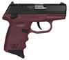 SCCY Industries CPX4CBCRRDRG3 CPX-4 RD 380 ACP 10+1 2.96" Crimson Red Polymer/Serrated Black Nitride Stainless Steel Slide/Finger Grooved Crimson Red Polymer Grip