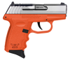 SCCY Industries CPX3TTORRDRG3 CPX-3 RD 380 ACP 10+1 2.96" Orange Polymer/Serrated Stainless Steel Slide/Finger Grooved Orange Polymer Grip