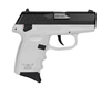 SCCY Industries CPX-4CBWT CPX-4  380 ACP 10+1 2.96" White Polymer Serrated Black Nitride SS Slide Finger Grooved White Polymer Grip