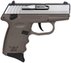 SCCY Industries CPX-4TTDE CPX-4  380 ACP 10+1 2.96" Flat Dark Earth Polymer Serrated SS Slide Finger Grooved FDE Polymer Grip