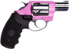 Charter Arms 53832 Undercover Lite Chic Lady Small 38 Special 5 Shot 2" High Polished Stainless Steel Barrel & Cylinder, Pink Aluminum Frame w/Black Crimson Trace Laser Grip, Exposed Hammer