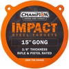 Champion Targets Center Mass, Champ 44913 Ar500 3/8in Gong 15in
