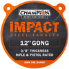Champion Targets Center Mass, Champ 44912 Ar500 3/8in Gong 12in