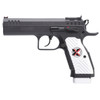 Tanfoglio IFG TFSTOCK2X9 Stock II Xtreme 9mm Luger 16+1/17+1, 4.44" Black Polygonal Rifled Barrel, Black Serrated Slide, Black Steel Frame w/Beavertail, White Polymer Grip