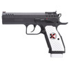 Tanfoglio IFG TFSTOCK2X9 Stock II Xtreme 9mm Luger 16+1/17+1, 4.44" Black Polygonal Rifled Barrel, Black Serrated Slide, Black Steel Frame w/Beavertail, White Polymer Grip