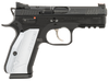 CZ-USA 91252 Shadow 2  Compact Frame 9mm Luger 15+1, 4" Black Steel Barrel, Black Nitride Serrated Steel Slide, Black Steel Frame w/Beavertail & Picatinny Rail, Ambidextrous