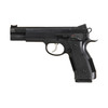 CZ-USA 91732 A01-SD Custom 9mm Luger 19+1 4.93" Blued Match Grade Bull Barrel, Blued Optic Ready/Serrated Slide, Blued Steel Frame w/Beavertail Black Checkered Polymer Grips