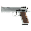 Tanfoglio IFG TFSTOCKM9 Defiant Stock Master 9mm Luger 17+1 4.75" Hard Chrome Steel/ Wood Grip
