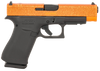 Glock PA4850204FRMOSGGOR G48 Gen5 MOS Slim Frame 9mm Luger 10+1 4.17" Black GMB Barrel, Orange Glitter Cerakote MOS Cut/Serrated Steel Slide, Black Polymer Frame w/Beavertail, Black Textured Grip