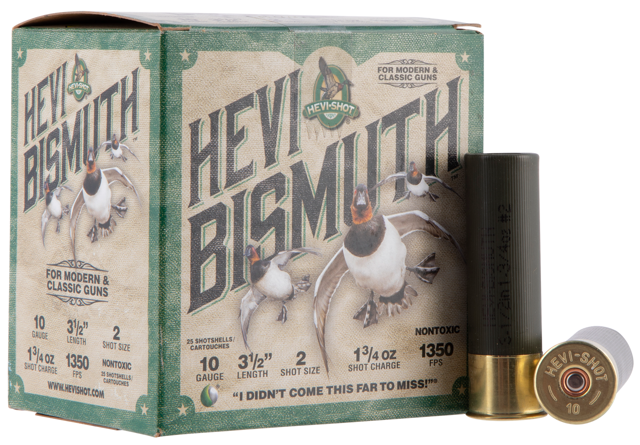HEVI-Shot HS15502 HEVI-Bismuth Waterfowl 10 Gauge 3-1/2 1-3/4oz #2 1350 fps