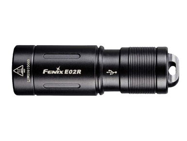 E02R RECHARGEABLE EDC FLASHLIGHT BLACK