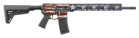 Ruger AR-556¬Æ : MPR 5.56 NATO 18" 30 + 1 American Flag Cerakote¬Æ