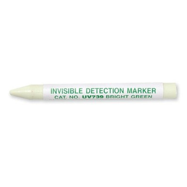 Invisible Fluorescent Crayon Pale Green/Fluoresces Bright Green