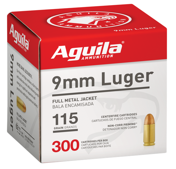 Aguila Target & Range, Aguila 1e097700      9mm       115fmj        300/4
