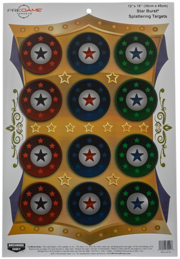 Birchwood Casey Pregame, Bir 35591          Pregame 12x18 Starburst 100pk