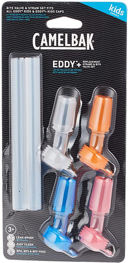 Eddy+ Kids 4-Pack Bite Valve & Straws - Multi Color