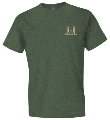Horizon Design Hornady T-shirt, Hdesign 31431  Hornady Logo Stmp Tshirt Sm Milgrn
