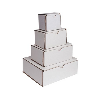Corrugated White Folding Evidence Boxes - 7''x5''x3''