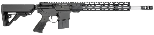 Rock River Arms 450B1562V1 LAR-15M All Terrain Hunter 450 Bushmaster 5+1 16" Stainless Barrel, Black Rec, 13" M-LOK Handgaurd, OEM Operator CAR Stock & Muzzle Brake, Hogue Rubber Grip