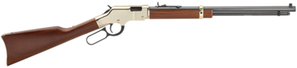 Henry H004VD4 Golden Boy Deluxe 4th Edition 17 HMR 12+1 20" Blued Octagon Barrel, Engraved Brasslite Rec, American Walnut Stock, Ad. Buckhorn Sights