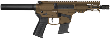 CMMG PE57ABCADMB Banshee MK57 5.7x28mm 5" 20+1, Midnight Bronze Rec/EML7 M-Lok Handgaurd, Buffer Tube (No Brace), Black OEM Zeroed Accessories & Pistol Grip