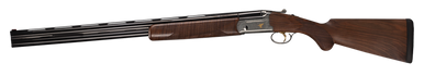 Bettinsoli USA BOST122822 Omega Steel 12 Gauge Break Open 3" 2rd 28" Blued 28" Vent Rib Barrel Stainless Engraved Stainless Receiver Walnut Wood Fixed Stock Ambidextrous Hand