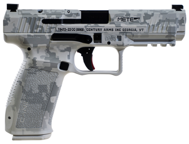 Canik HG5636AWDN Mete SFT 9mm Luger 18+1/20+1 4.46" Black Match Grade Barrel, Arctic Digital Camo Optic Ready/Serrated Steel Slide, Polymer Frame w/Picatinny Rail & Polymer Grips