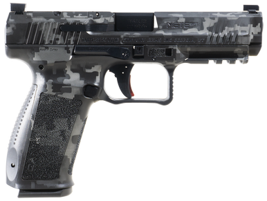 Canik HG5636DGYDN Mete SFT 9mm Luger 4.46" 20+1/18+1, Dark Gray Digital, Picatinny Rail Frame, Serrated Optic Cut Slide, Interchangeable Backstrap Grip, Case & Holster Included