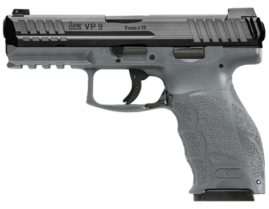 HK 81000230 VP9  9mm Luger 4.09" 17+1 (3) Gray Finish Frame with Black Steel Slide, Interchangeable Backstrap Grip & Night Sights