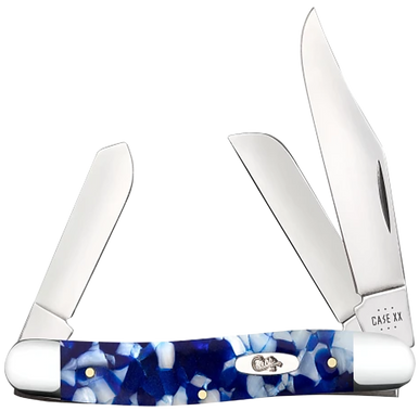 Case Medium Texas Toothpick, Case 50724 Blue Crackle Kirinite Smooth Med Texas