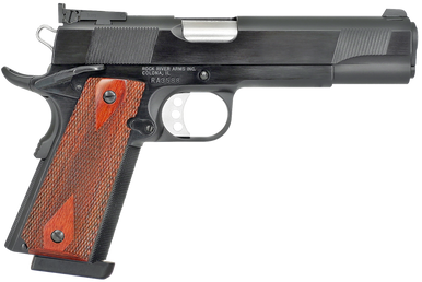 Rock River Arms PS2300 PS2300 Basic Limited 45 ACP 7+1 5" Stainless Steel Barrel, Blued Serrated Steel Slide & Frame w/Beavertail, Rosewood Grip, Ambidextrous