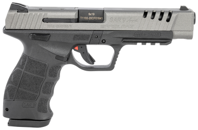 Sar USA SAR9SPTPT SAR9 Sport Platinum 9mm Luger 5.20" 17+1 Platinum Cerakoted Ported Steel Slide Black Polymer Frame Forged Steel Barrel