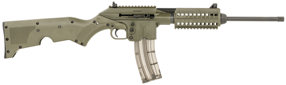 Kel-Tec SU22CAGRN SU22  Full Size 22 LR 26+1 16.10" Black Threaded Barrel, OD Green Picatinny Rail Polymer Receiver, OD Green Synthetic w/Storage Compartment Stock