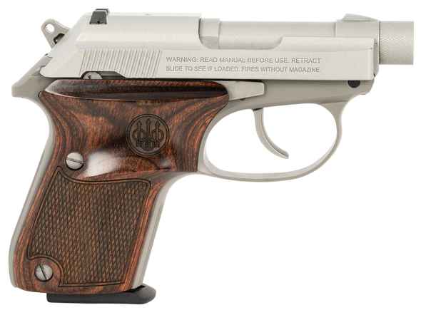 Beretta USA SPEC0721A Tomcat Ghost Buster Micro-Compact Frame 32 ACP 7+1, 2.90" Stainless Threaded Steel Tip-Up Barrel, Cerakote Stainless Serrated Steel Slide, Cerakote Aluminum Frame