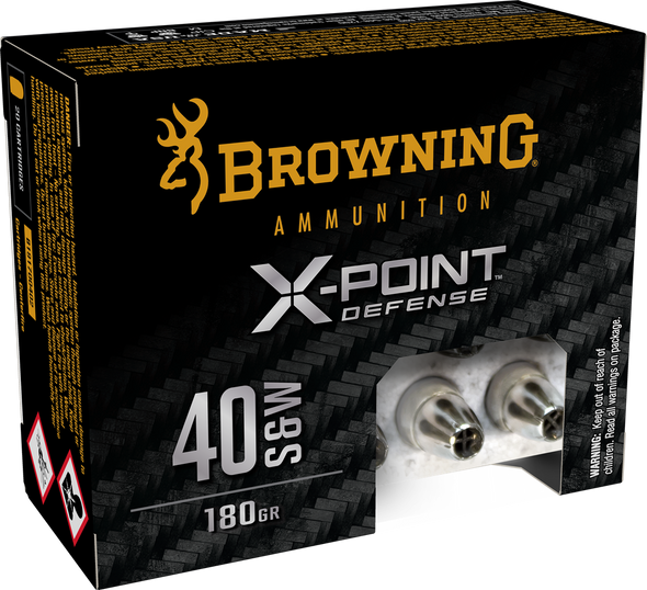 Browning Ammo X-point, Brna B191700402    40s&w Xpoint Dfns 180gr   20/10