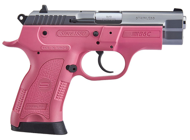 SAR USA B69CPK B6C Compact 9mm Luger Caliber with 3.80" Barrel, 13+1 Capacity, Pink Finish Beavertail Frame, Serrated Black Steel Slide & Polymer Grip