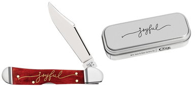 Case Christmas Joyful Tin, Case 10625 Christmas Mini Copperlock Joyful Tin