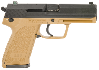 HK 81000354 USP9  TAC  9MM   3-15R FDE  NS V1