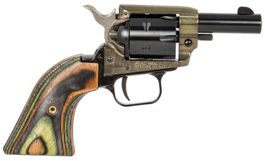 Heritage Mfg BK22CH2 Barkeep  22 LR 6 Shot, 2.67" Black Oxide Steel Barrel, Simulated Case Hardened Zinc Alloy Frame, Black Oxide Cylinder, Camo Laminate Grip, Manual Safety, Exposed Hammer