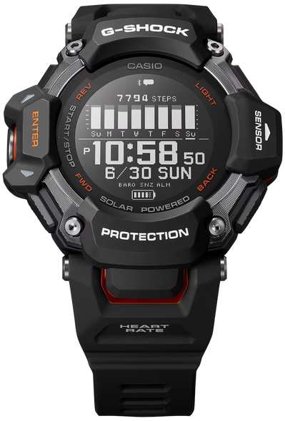 G-shock/vlc Distribution G-shock, Gshock Gbdh20001a  Move Series Gps+heart Rt    Blk