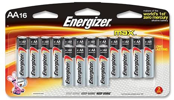 Energizer E91LP16 AA Max Silver 1.5V Alkaline, Qty (8) Single Pack