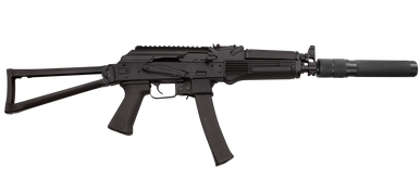 Kalashnikov USA KR9S KR-9  9mm Luger 30+1 16.25" Threaded Barrel, Faux Suppressor, Black Metal Finish, Black Side Folding Stock, Polymer Grip Right Hand