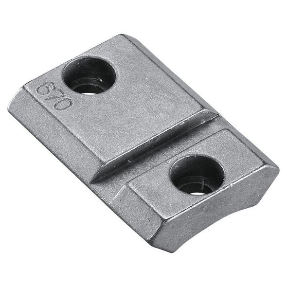 Weaver Mounts Grand Slam Top Mount Base, Weav 48260  Grnd Slam Stl Tp Mnt 670 (8-40) Silver