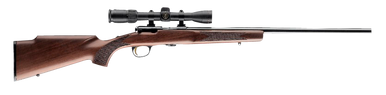 Browning 025251270 T-Bolt Target/Varmint 17 HMR 10+1 16.50" Bull Barrel, Removeable Muzzle Brake, Blued Steel Receiver, Satin Black Walnut Stock With Monte Carlo Comb, Optics Ready, Scope NOT Included