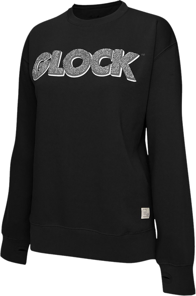 Glock AP96258 Crewneck Raglan Fleece Black Cotton/Polyester Long Sleeve XL