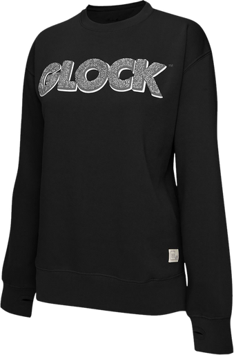 Glock AP96258 Crewneck Raglan Fleece Black Cotton/Polyester Long Sleeve XL