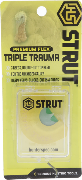 Hunters Specialties HSSTR05901 Premium Flex Triple Trauma Attracts Turkey Species Yellow