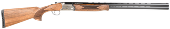 TriStar 33108 Trinity  O/U 20 Gauge 28" 2rd 3" Silver Engraved with 24K Gold Inlay Rec Turkish Walnut Stock Right Hand (Full Size) Includes 5 MobilChoke