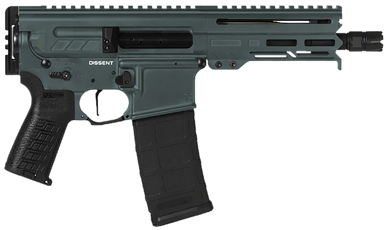 CMMG 55A938F-CG Dissent  5.56x45mm NATO 30+1 6.50", Charcoal Green Cerakote Rec, OEM Grip, Picatinny Buffer Adapter