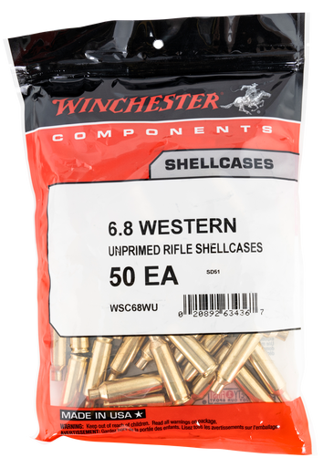 Winchester Ammo Unprimed Cases, Win Wsc68wu       Unpcase     6.8wst         50/bg